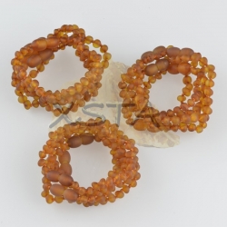 Teething bracelet baroque cognac raw Teething bracelet baroque cognac raw